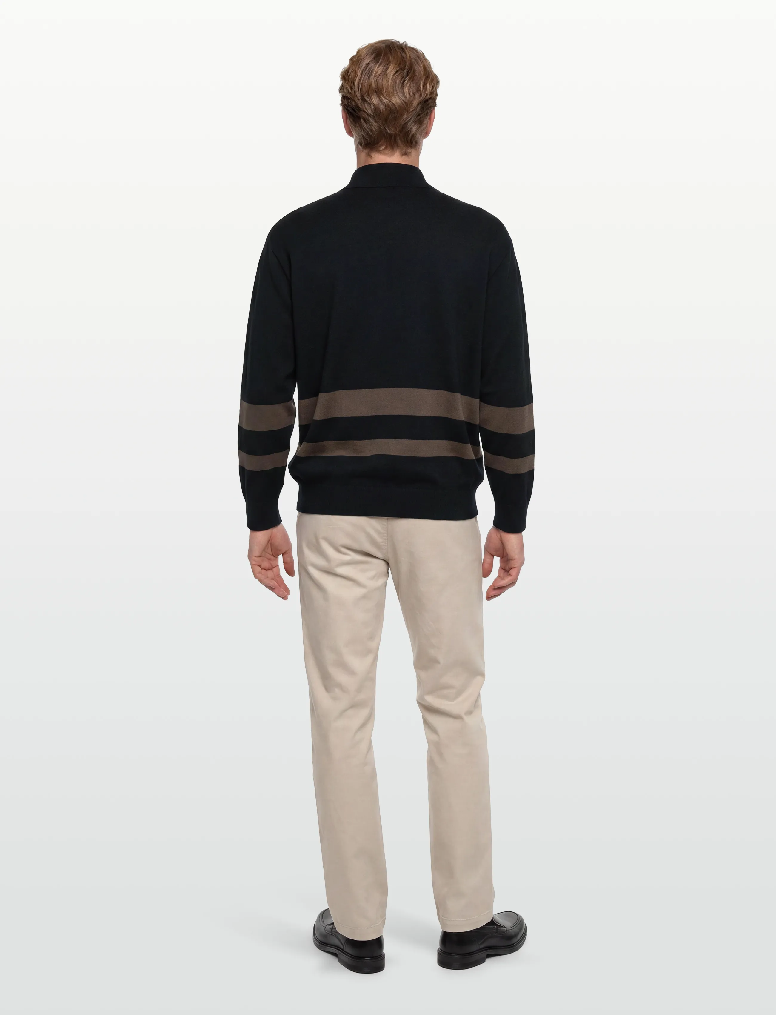 Armani Exchange - KNIT POLO - stickat - deep navy/major brow - 4