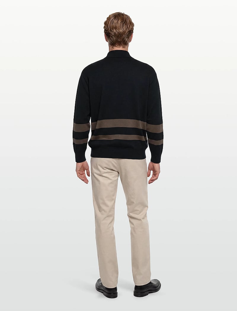 Armani Exchange - KNIT POLO - langärmelige gestrickte polohemden - deep navy/major brow - 4