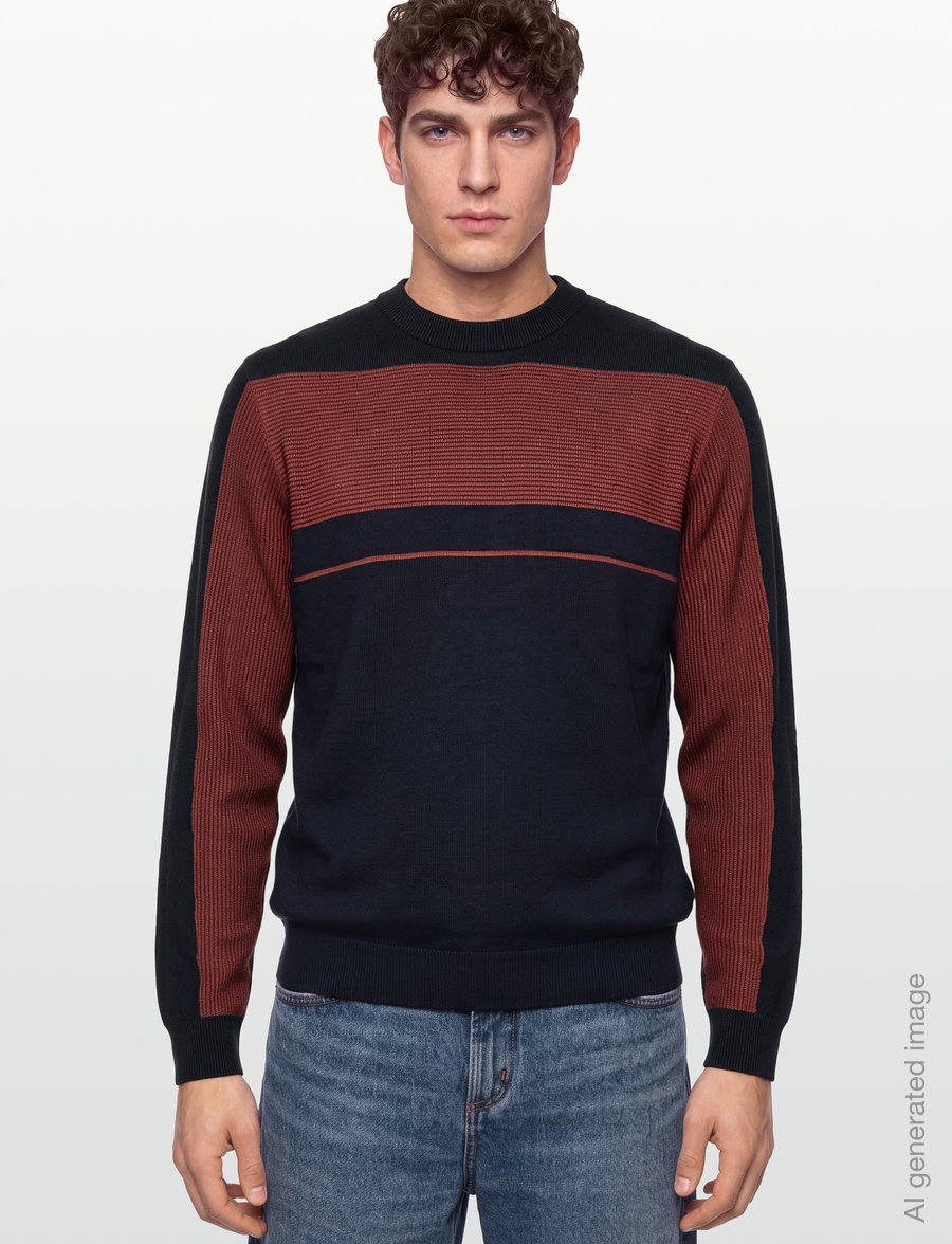 Armani Exchange - PULLOVER - round necks - deep navy/andorra - 3
