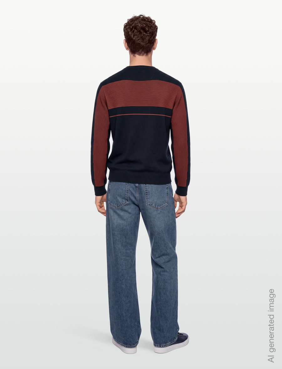 Armani Exchange - PULLOVER - round necks - deep navy/andorra - 4