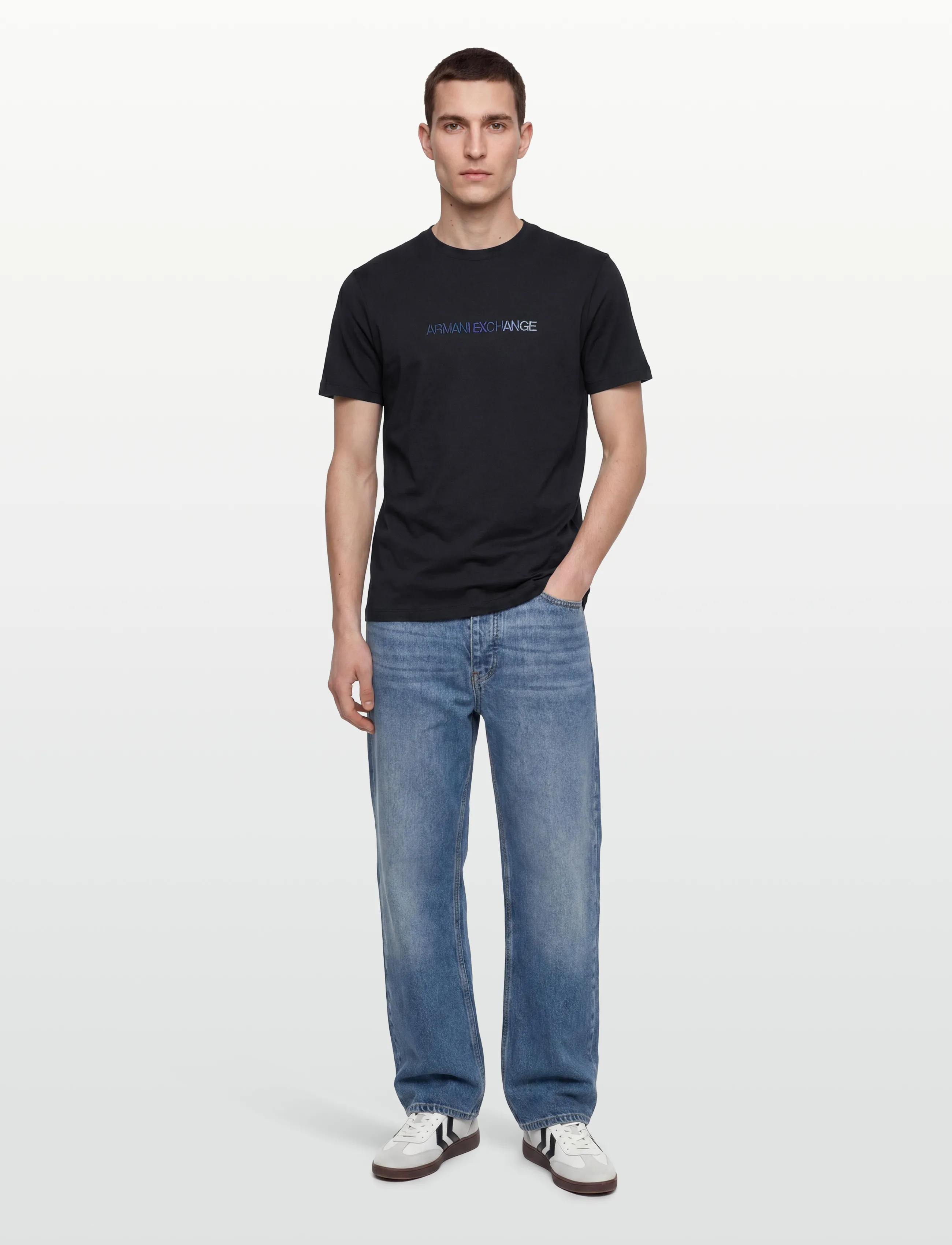 Armani Exchange T-Shirt, XS, Navy, T-Shirts > Kortærmede, Herre