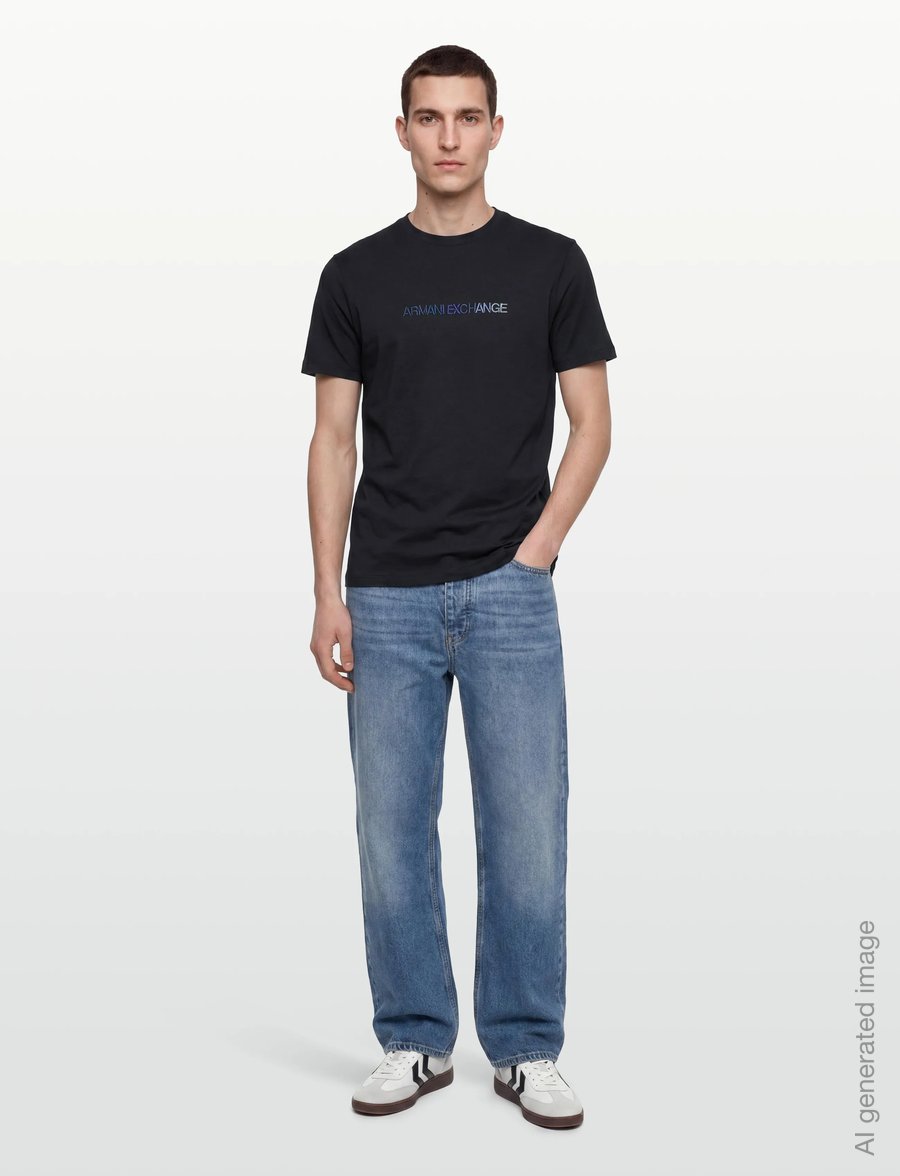 Armani Exchange - T-SHIRT - kurzärmelige t-shirts - deep navy - 0