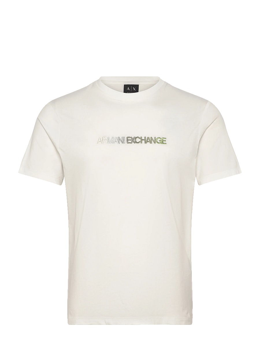 Armani Exchange - T-SHIRT - kurzärmelige t-shirts - off white - 1