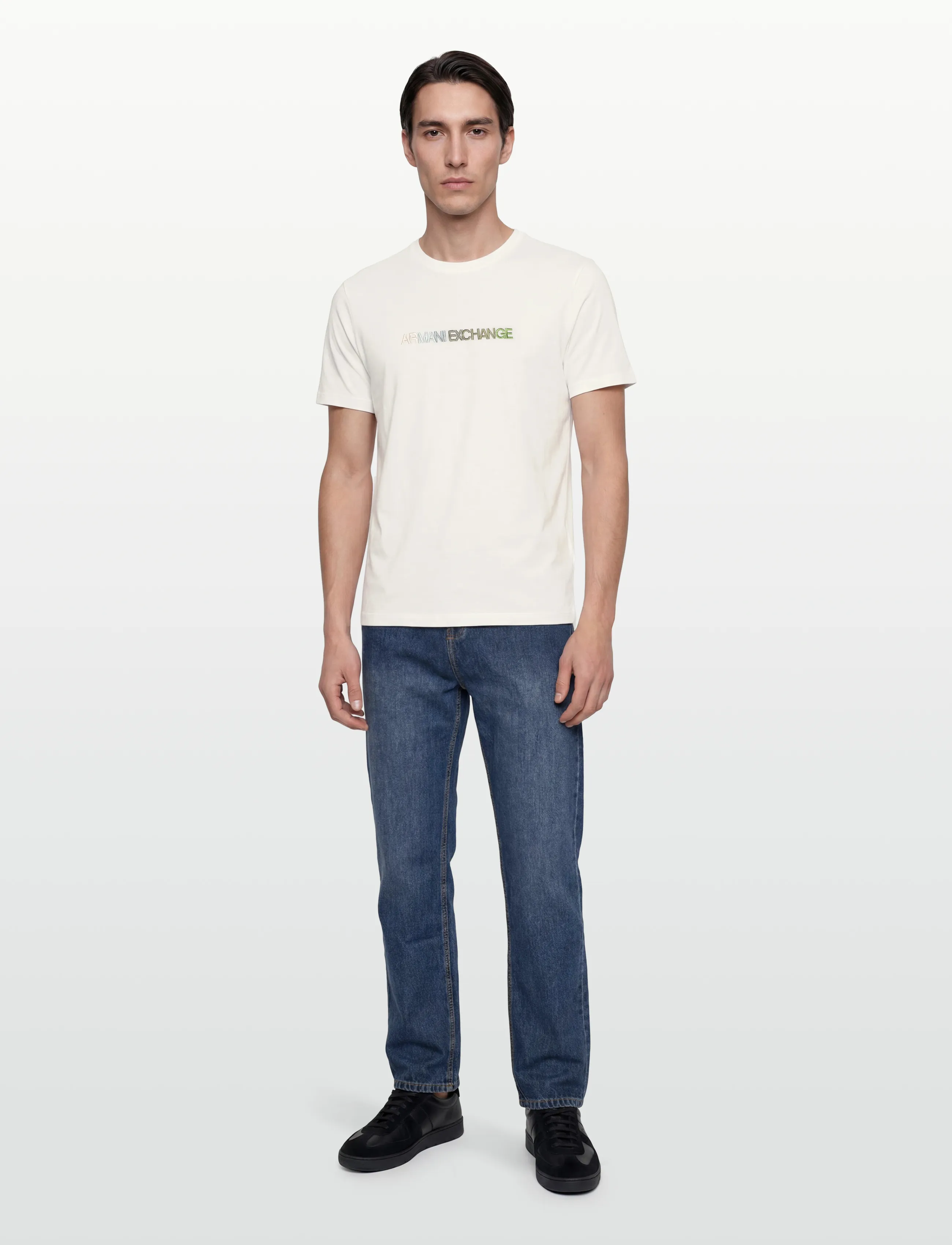 Armani Exchange T-Shirt, L, Cream, T-Shirts > Kortærmede, Herre