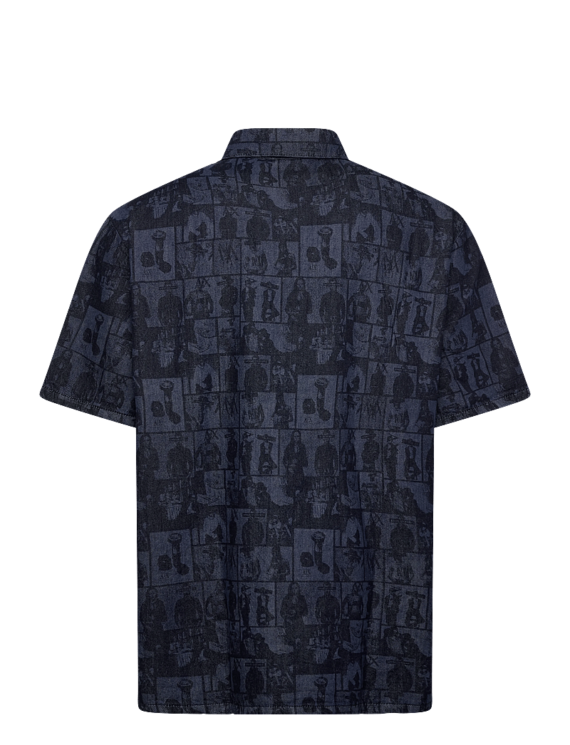 Armani Exchange - SHIRT - kurzarmhemden - denim allover face - 1