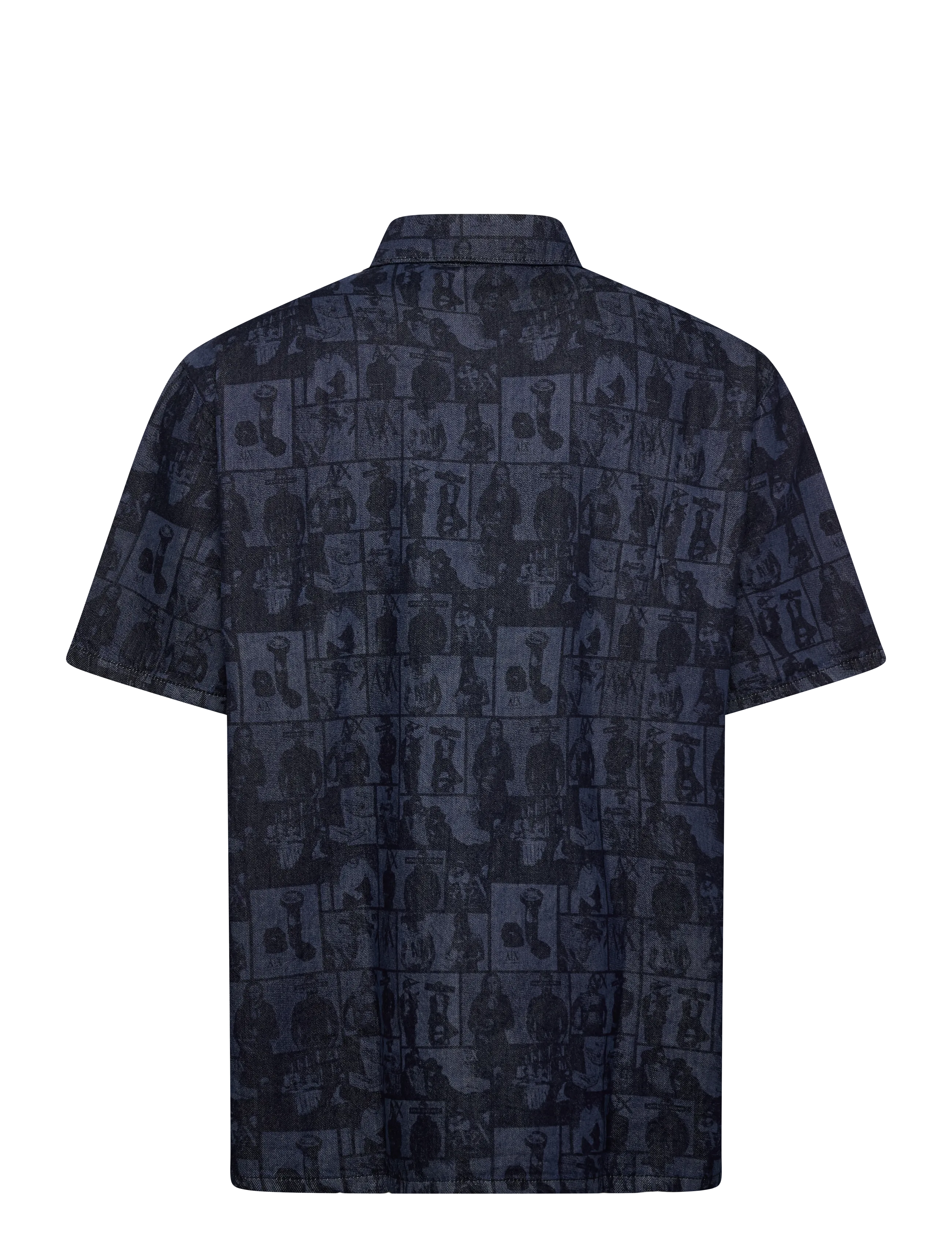 Armani Exchange - SHIRT - kurzarmhemden - denim allover face - 1