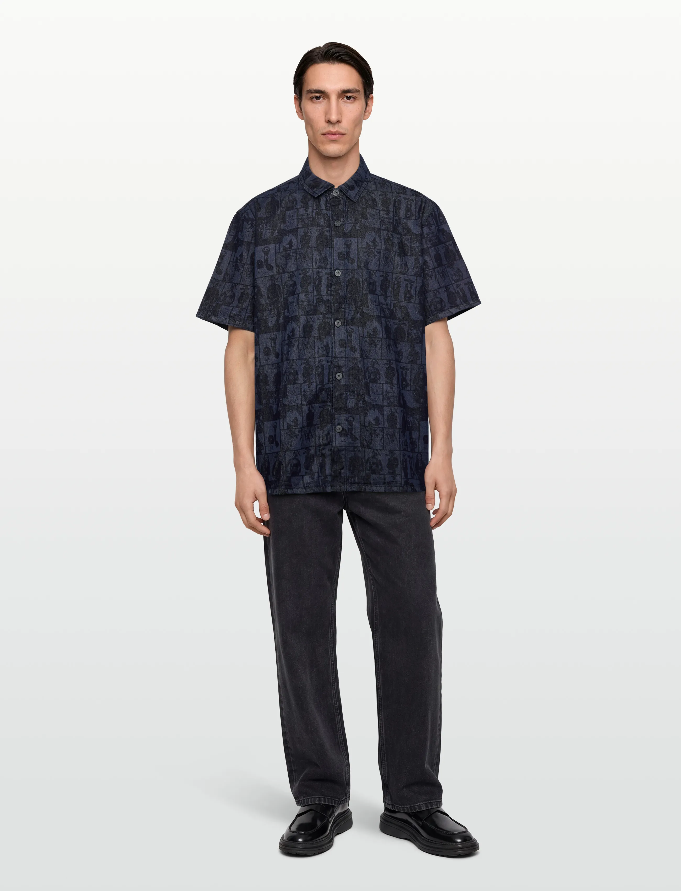 Armani Exchange Shirt, XXL, Shirts, Marineblau - Short-sleeved Männerswear