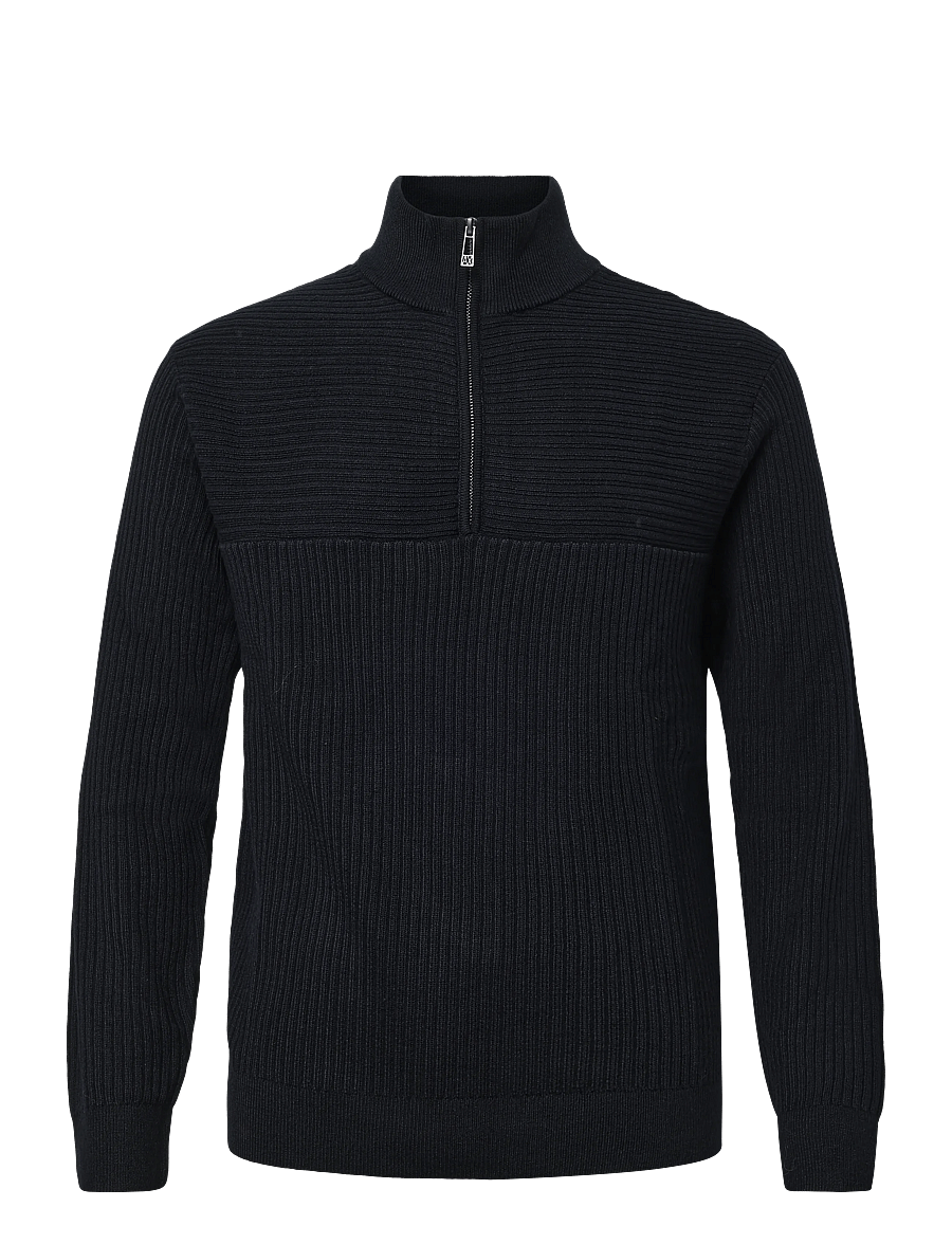 Armani Exchange - PULLOVER - half zip-tröjor - deep navy - 0
