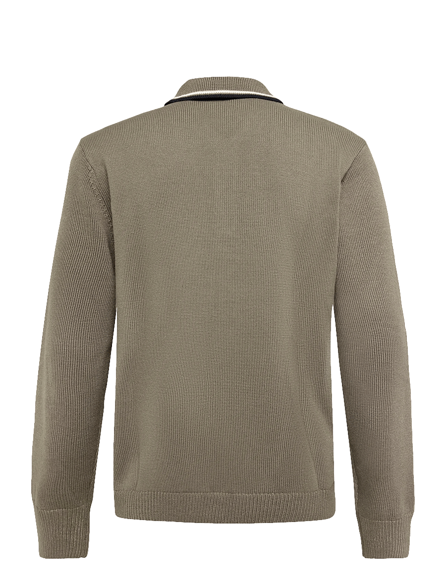 Armani Exchange - KNIT POLO - langärmelige strick-polohemden - falcon - 1