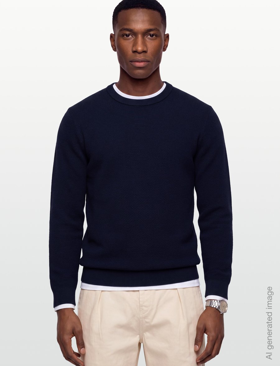 Armani Exchange - PULLOVER - round necks - deep navy/blue depth - 3