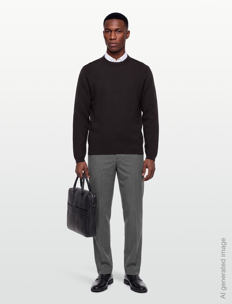 Armani Exchange - PULLOVER - rundhals - licorice/deep navy s - 0