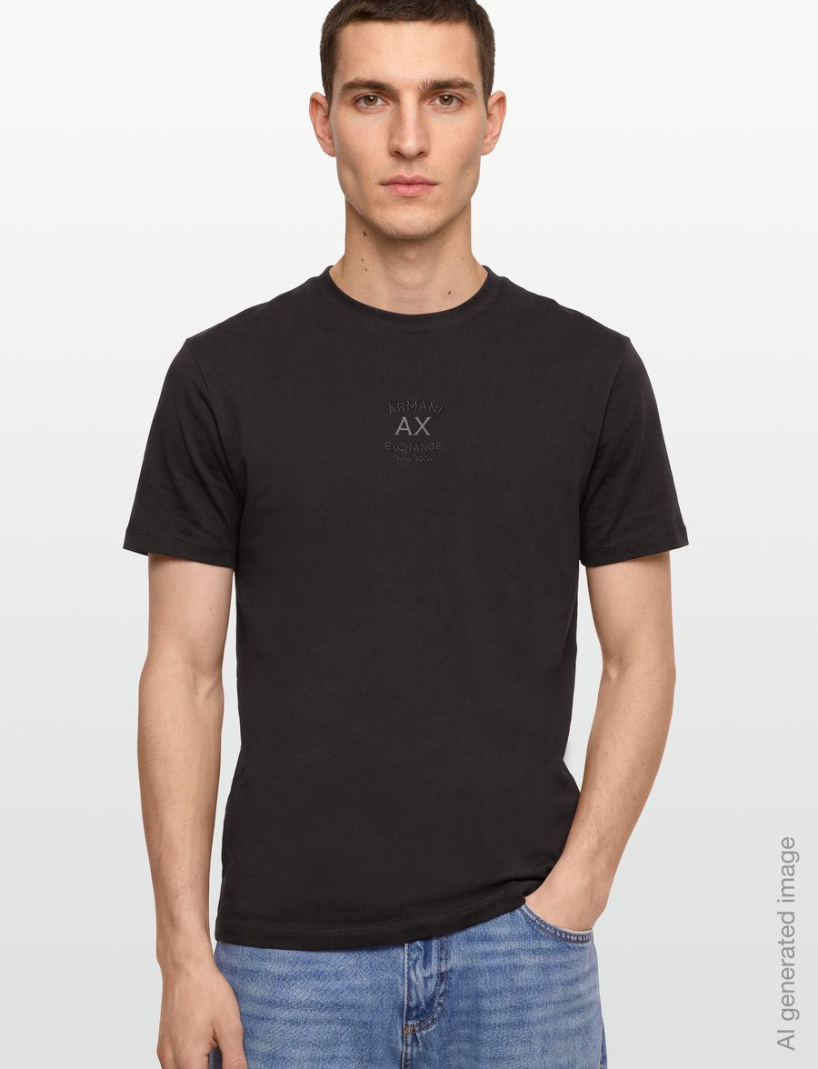 Armani Exchange - T-SHIRT - kurzärmelige t-shirts - black - 3