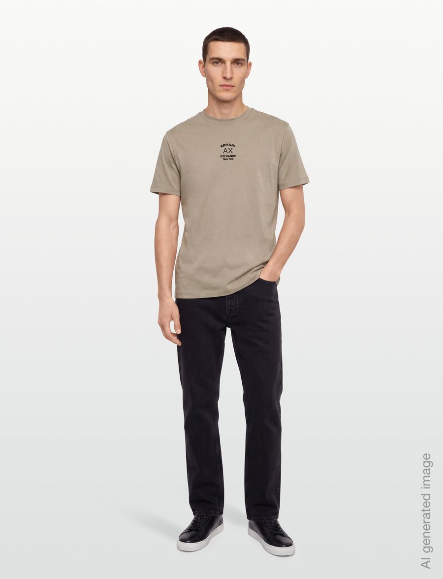 Armani Exchange - T-SHIRT - kurzärmelige t-shirts - vintage khaki - 0