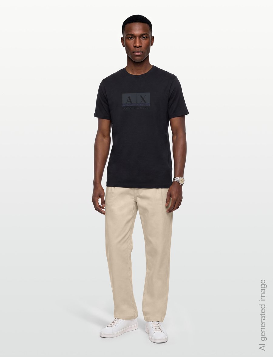 Armani Exchange - T-SHIRT - kortærmede t-shirts - deep navy - 0