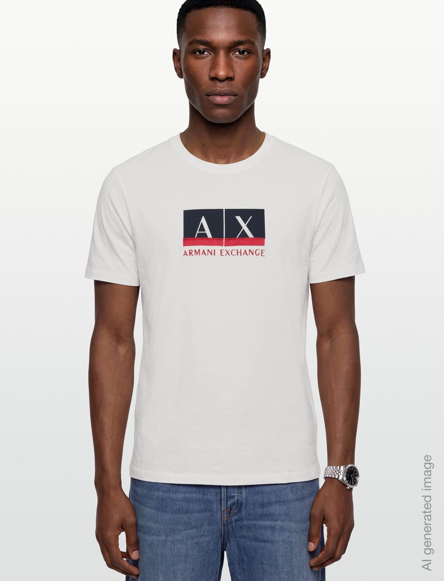 Armani Exchange - T-SHIRT - kortærmede t-shirts - off white - 3