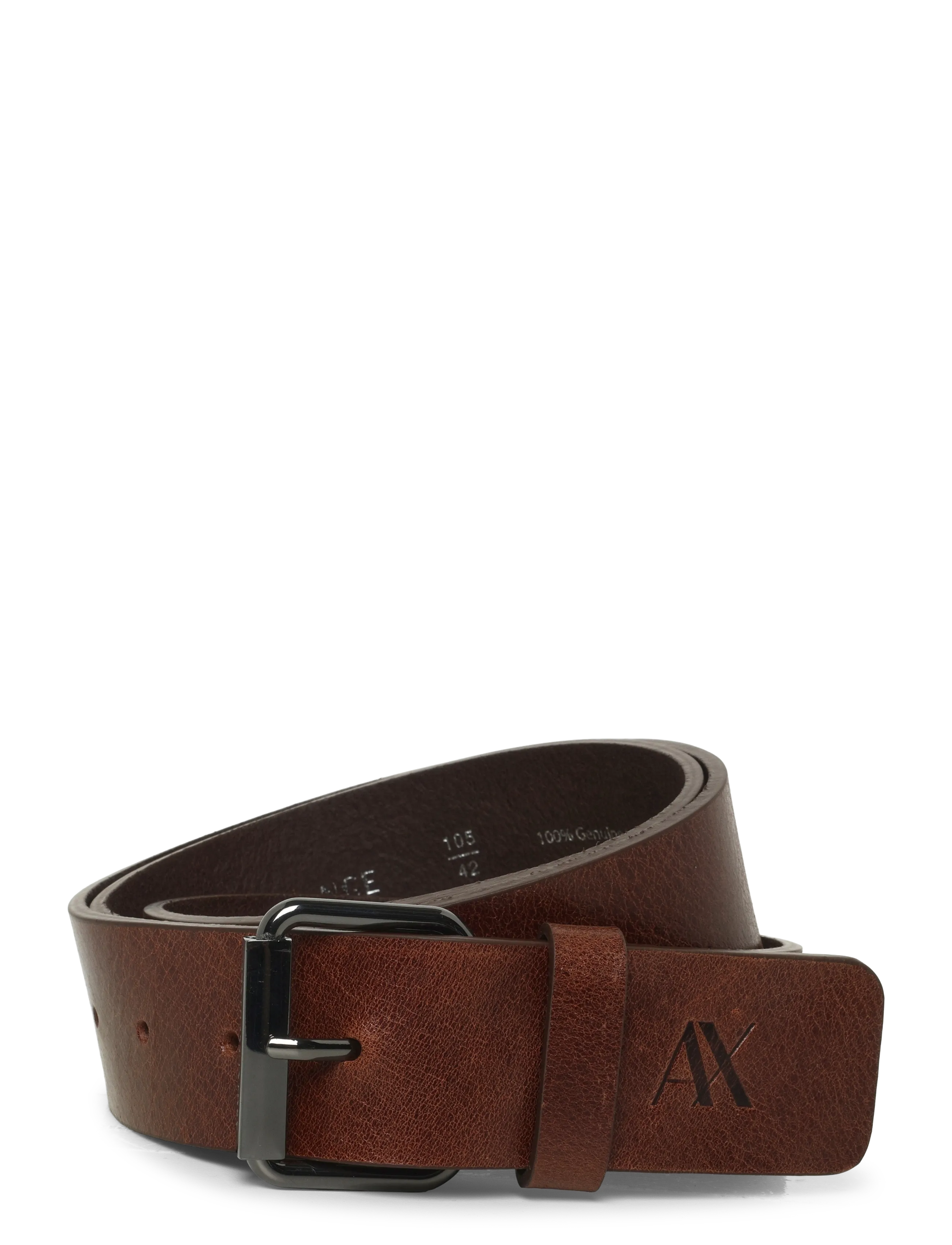 Armani Exchange TONGUE BELT - Armani Exchange - CUOIO / brown