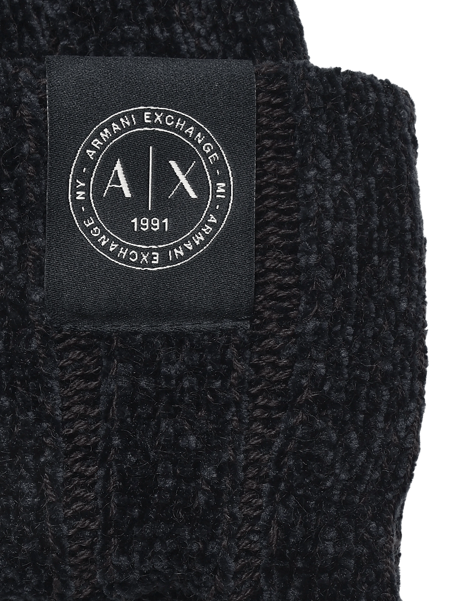 Armani Exchange - BEANIE HAT - mützen - deep navy/licorice - 2