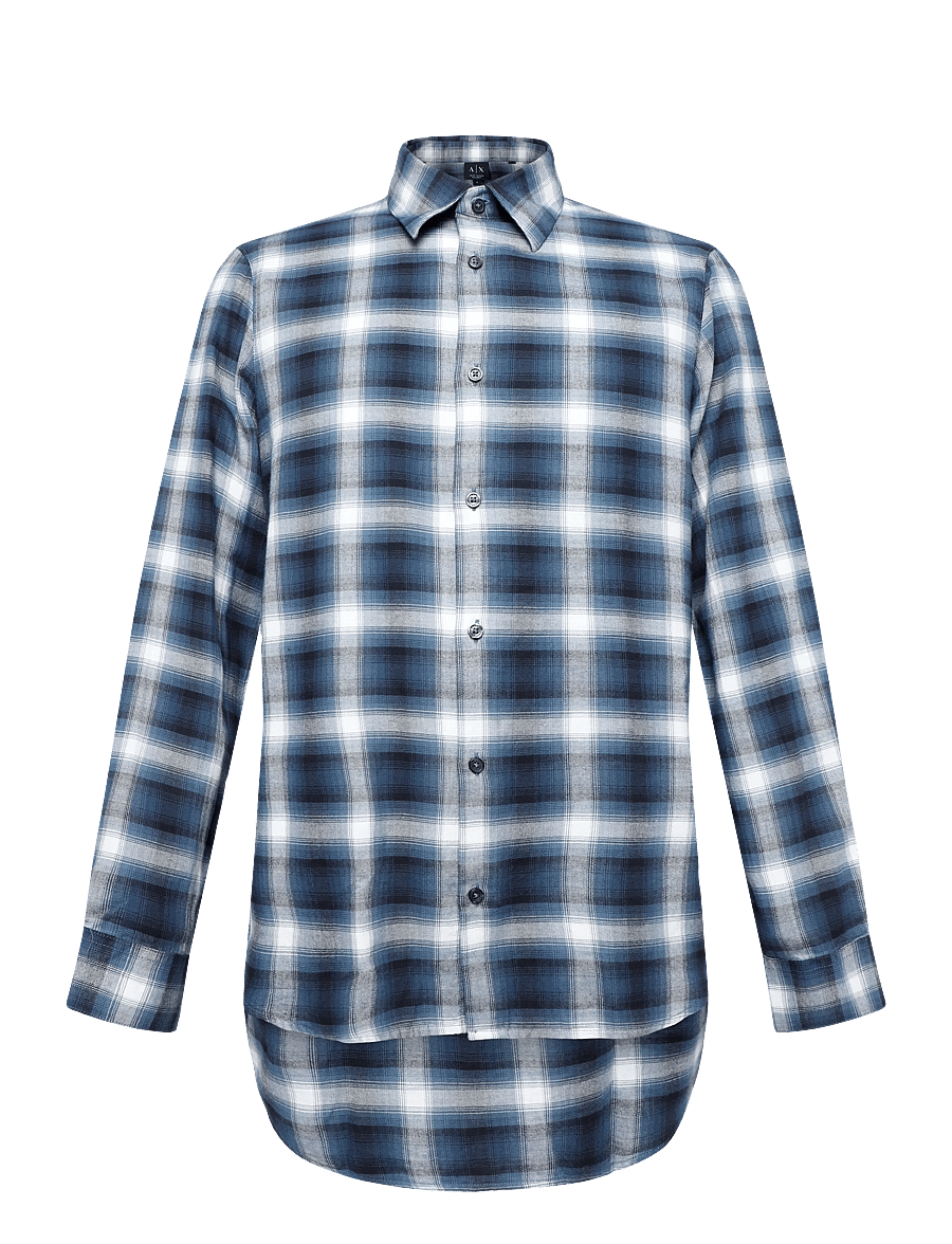 Armani Exchange - SHIRT - flannel-skjorter - deep navy check - 0