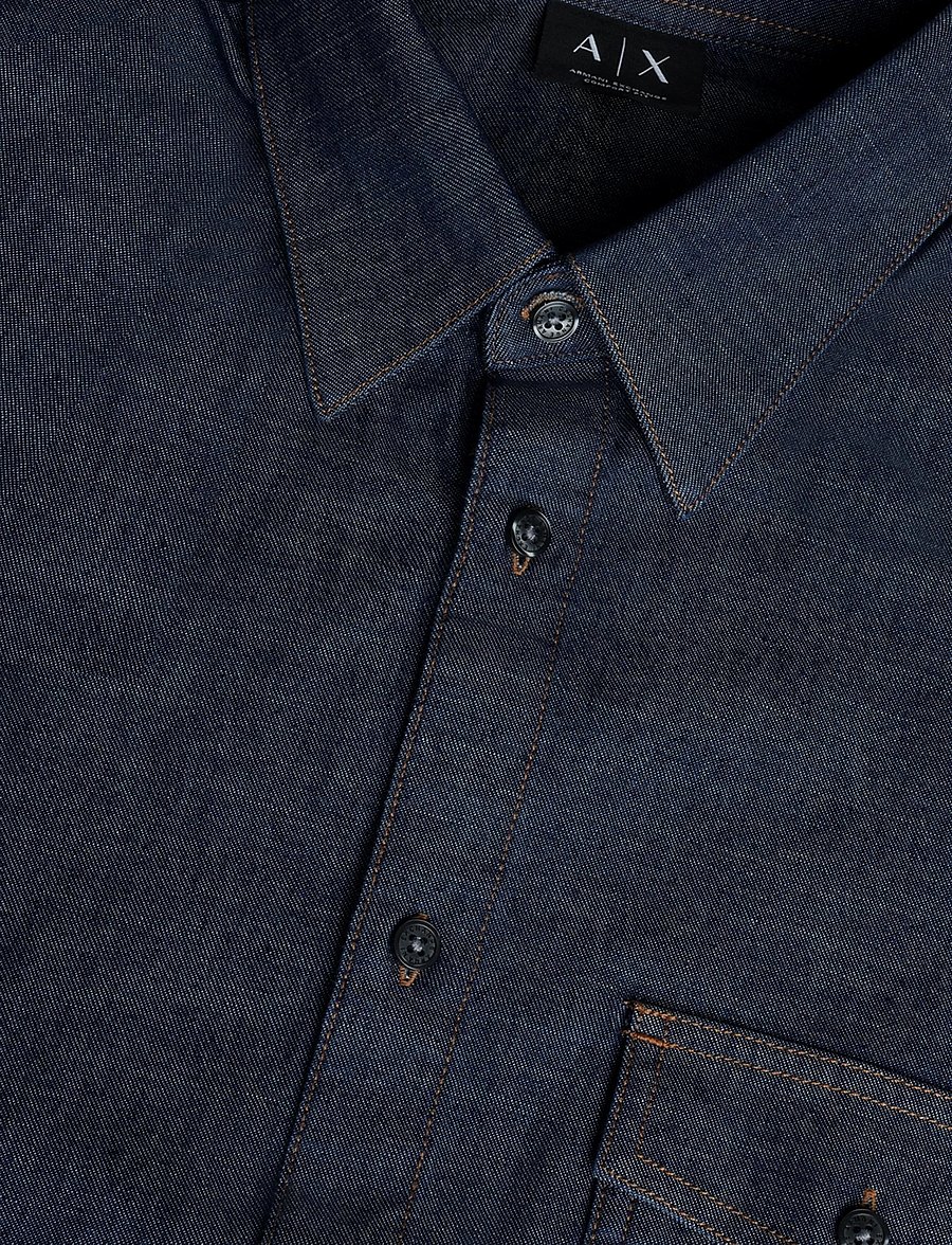 Armani Exchange - SHIRT - teksasärgid - dark blue denim - 2