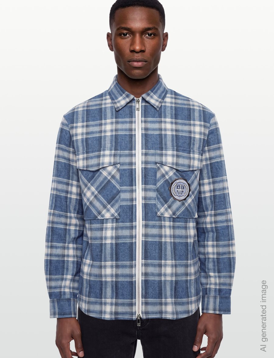 Armani Exchange - SHIRT - rutiga skjortor - blue/beige check al - 3