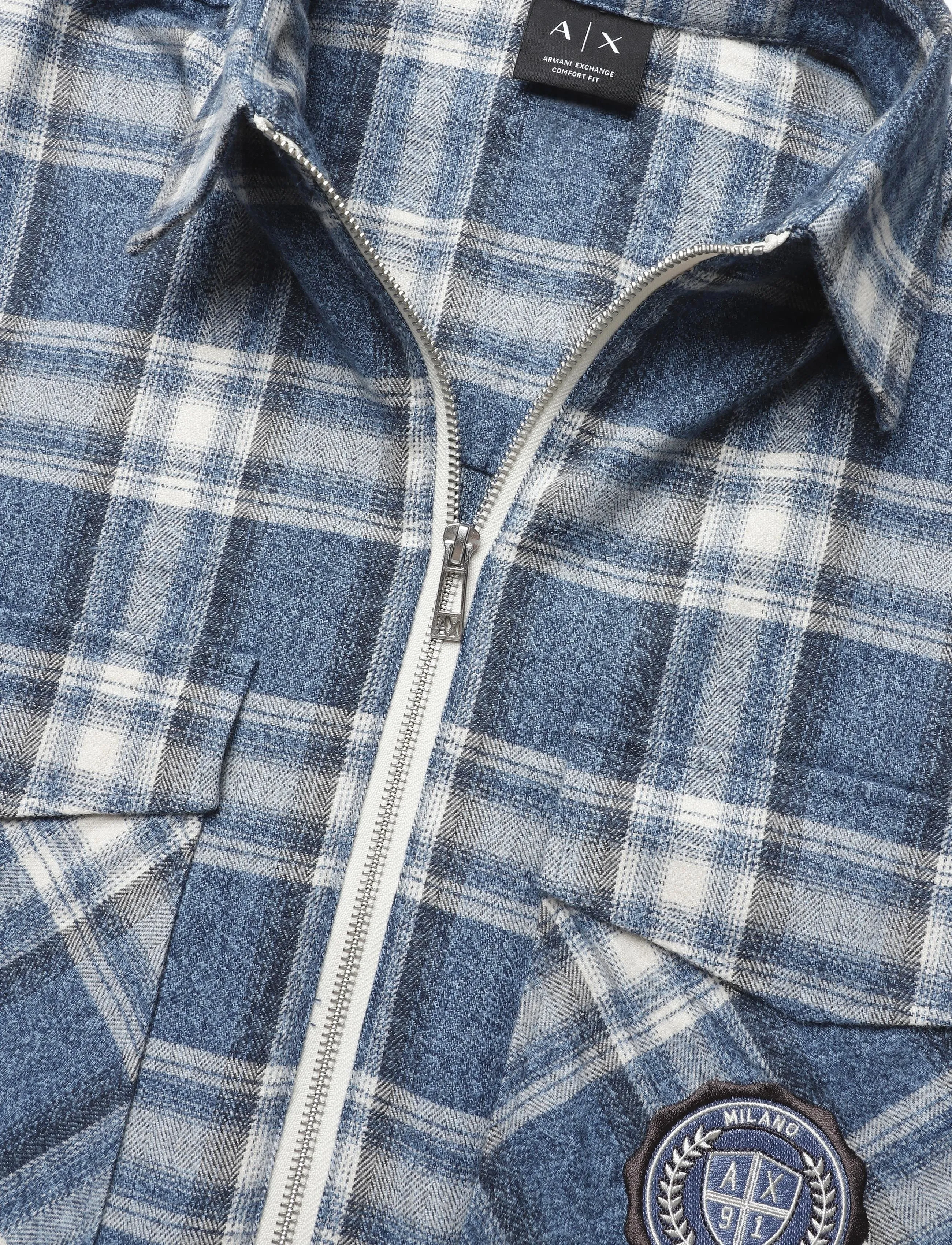 Armani Exchange - SHIRT - rutiga skjortor - blue/beige  check al - 5
