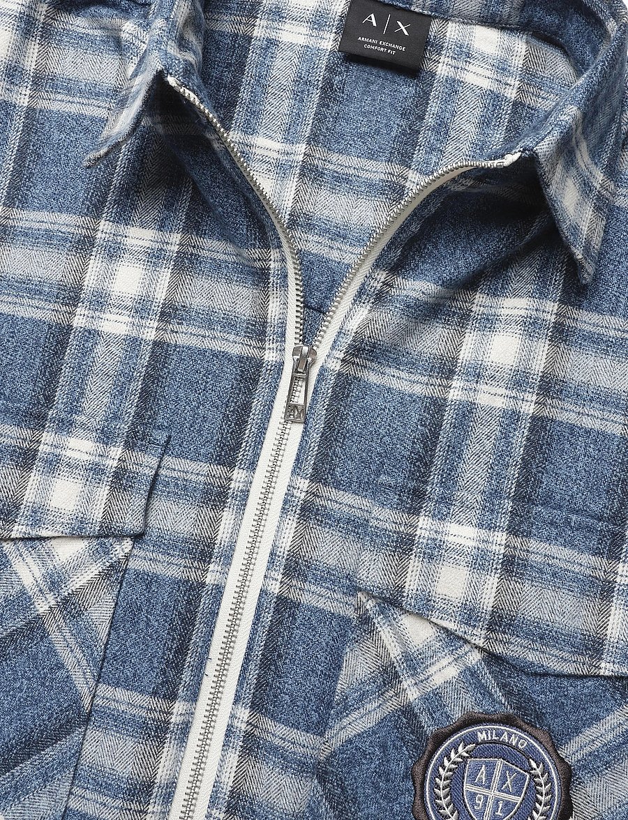 Armani Exchange - SHIRT - rutiga skjortor - blue/beige check al - 5