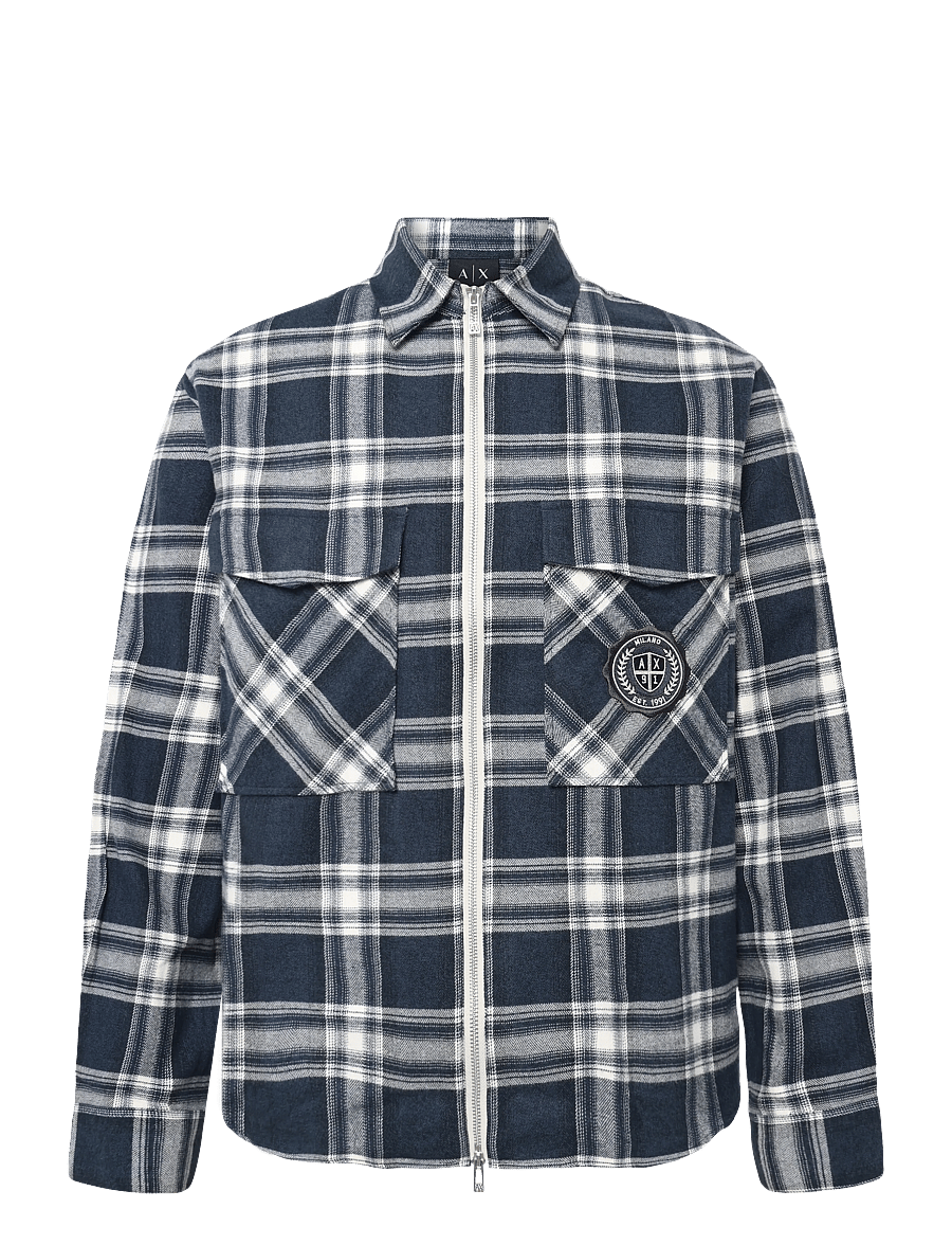 Armani Exchange - SHIRT - ruudulised särgid - deep navy check ao1 - 0