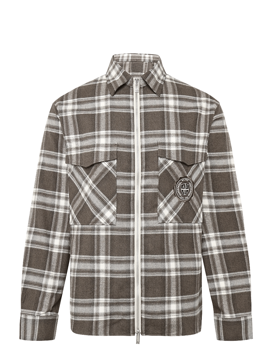 Armani Exchange - SHIRT - rutiga skjortor - licorice check ao8 - 0