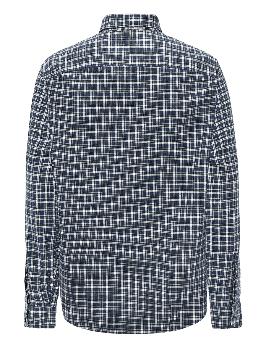 Armani Exchange - SHIRT - flanell-hemden - blue melange check - 1