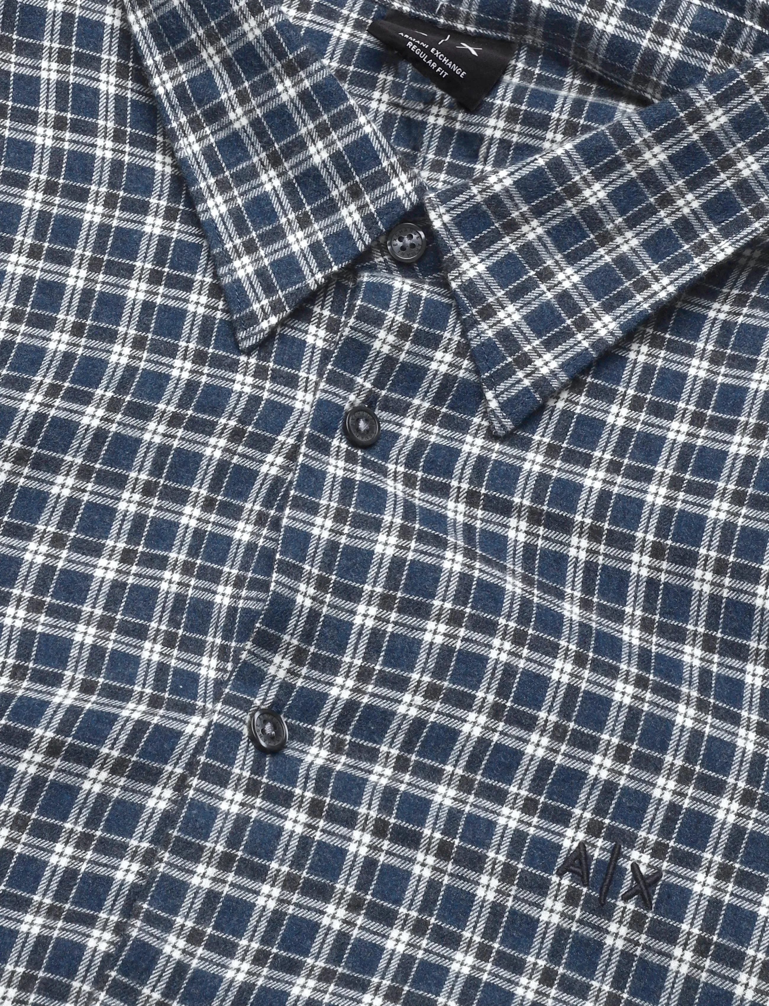 Armani Exchange - SHIRT - flanell-hemden - blue melange check - 2