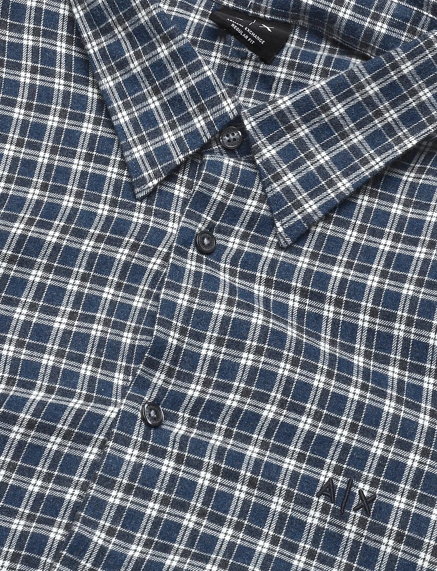 Armani Exchange - SHIRT - flanell-hemden - blue melange check - 2