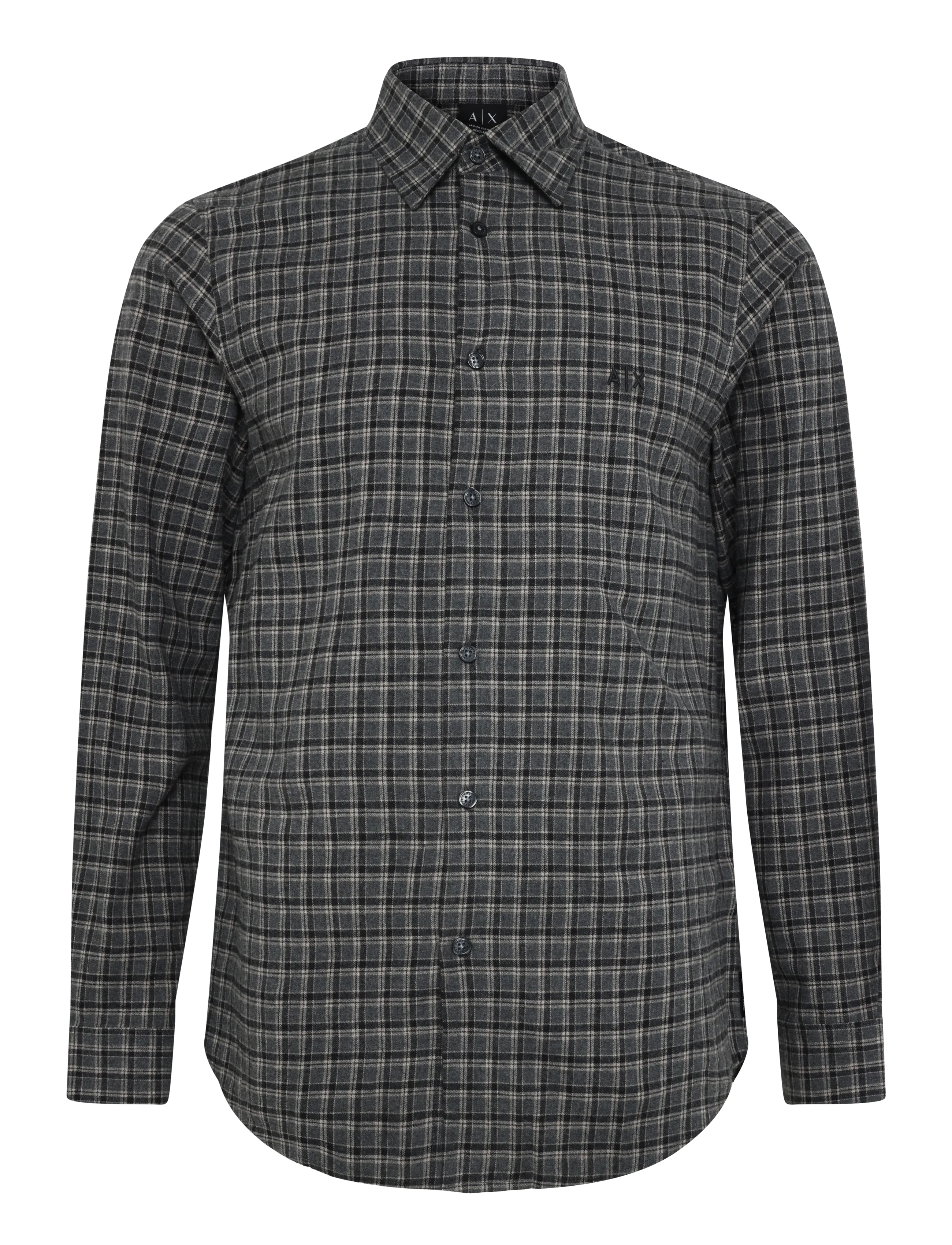 Armani Exchange SHIRT - Skjorter - GREY CHECK / grey