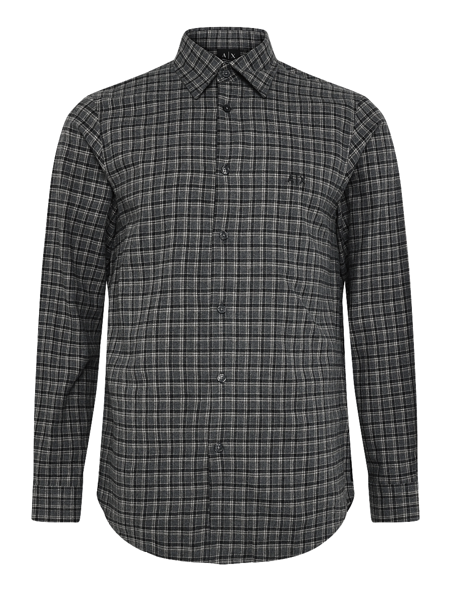 Armani Exchange - SHIRT - flanellsärgid - grey check - 0