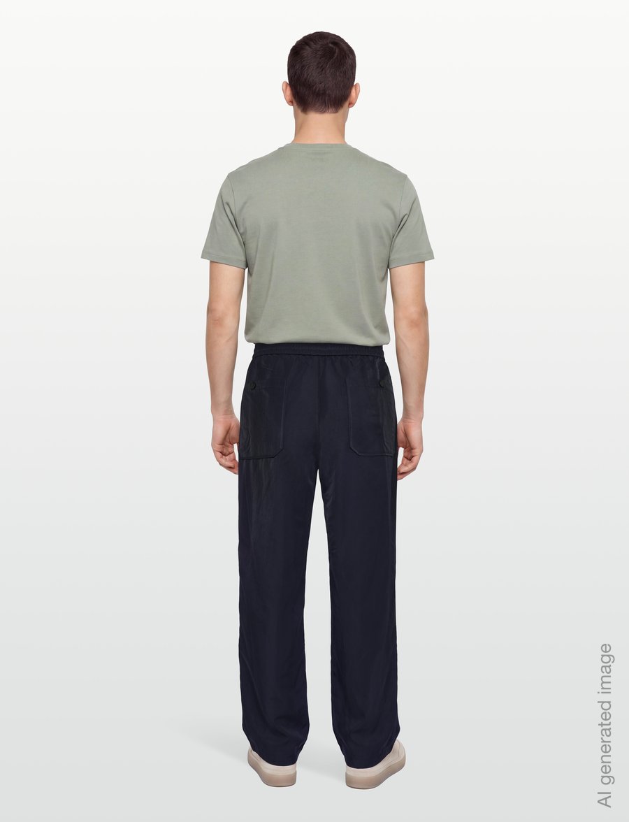 Armani Exchange - TROUSER - freizeithosen - deep navy - 4