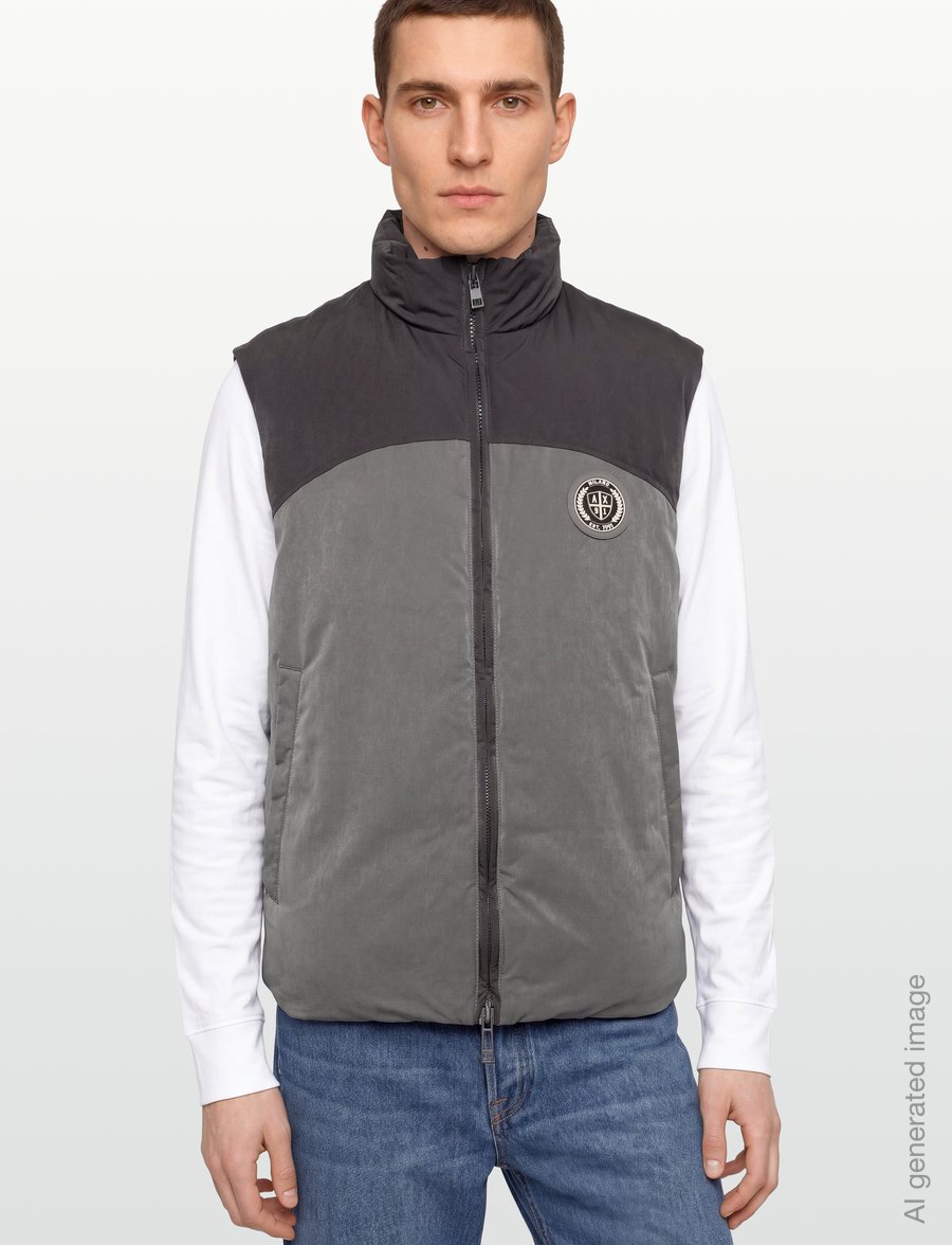 Armani Exchange - SLEEVELESS TOP - westen - licorice/falcon - 3