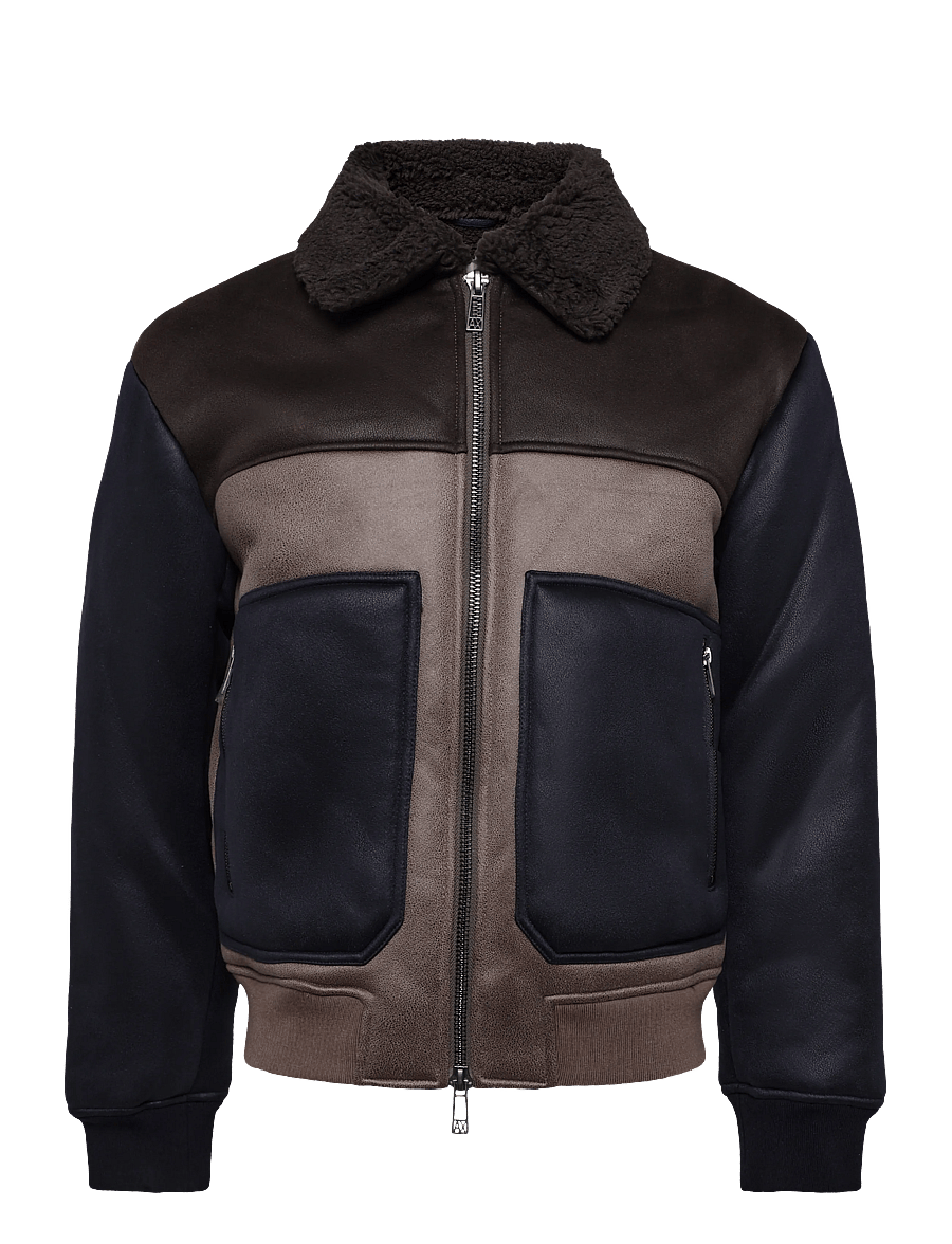 Armani Exchange - BLOUSON JACKET - höstjackor - licorice/falcon/deep - 0