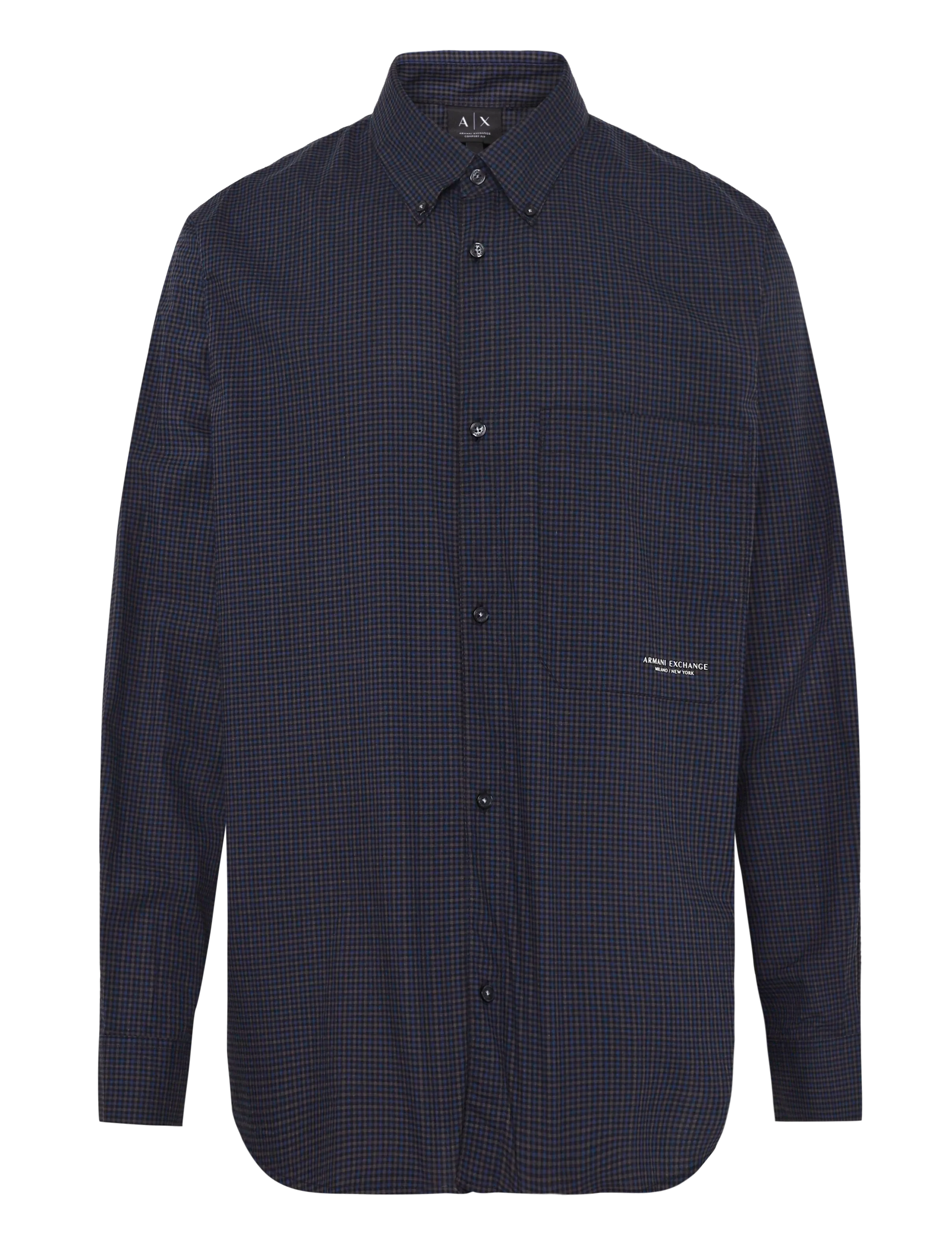 Armani Exchange SHIRT - Kleidung - BLUE CHECK / navy