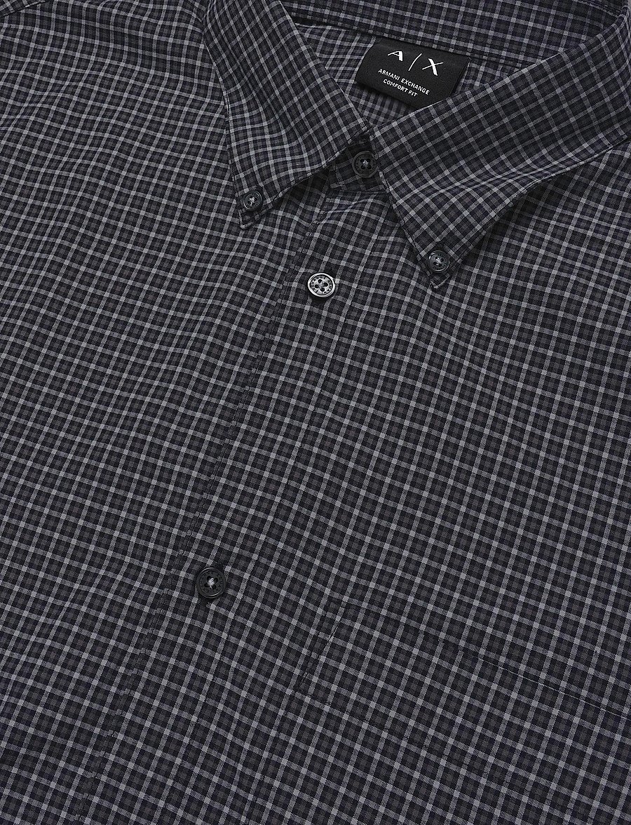 Armani Exchange - SHIRT - checkered shirts - grey/black check - 2