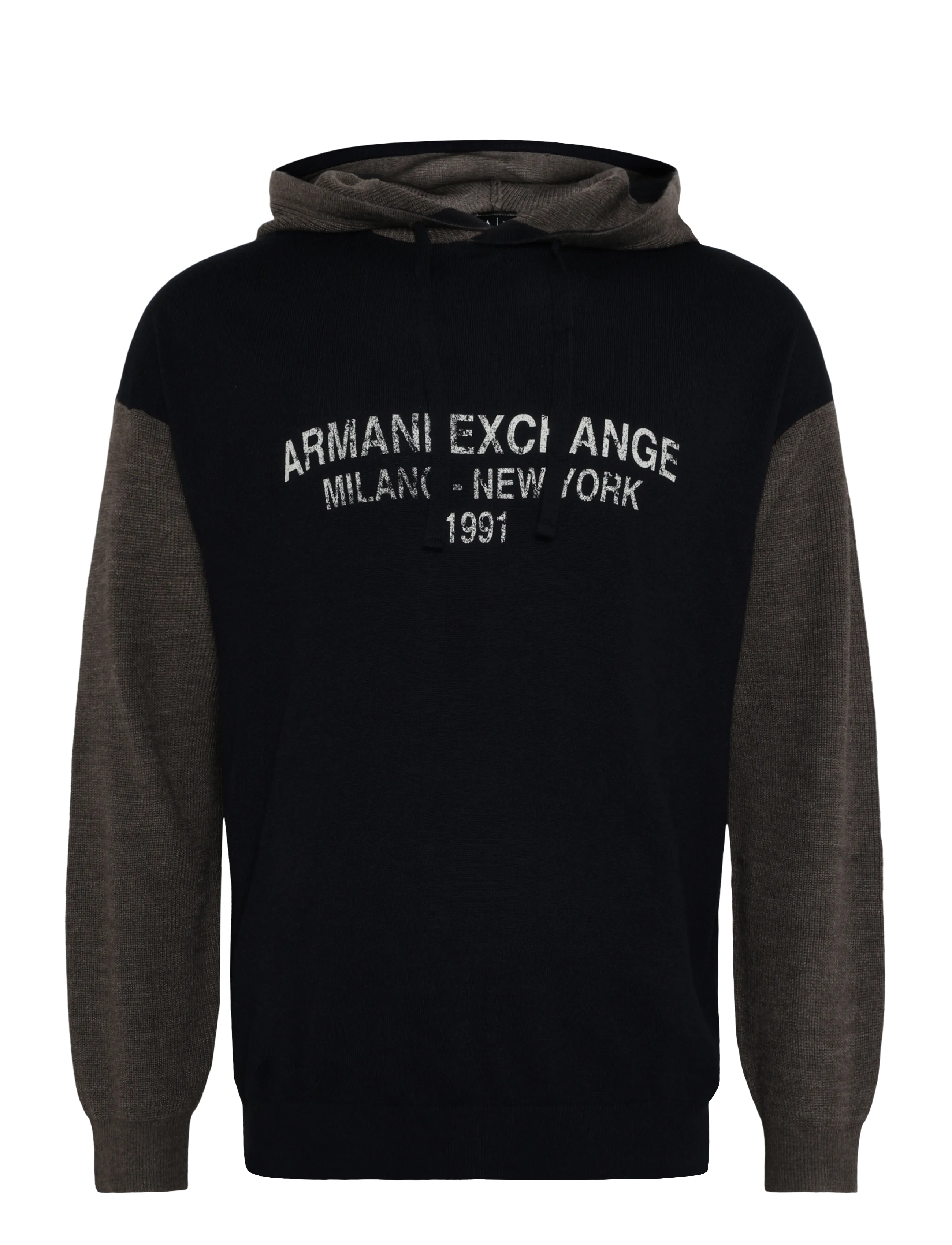 Armani Exchange PULLOVER - Hoodies - DEEP NAVY/FALCON / navy