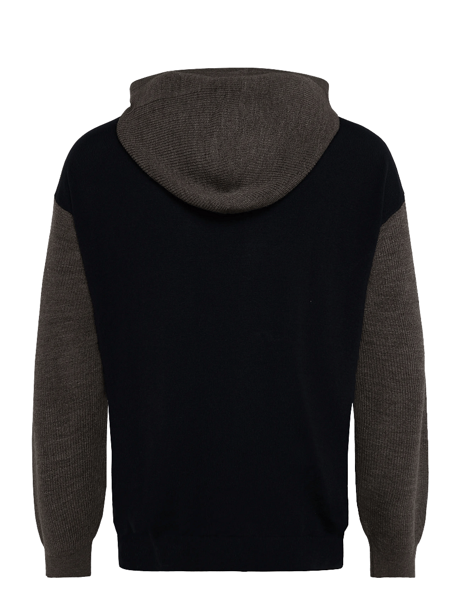 Armani Exchange - PULLOVER - kapuutsiga pusad - deep navy/falcon - 1