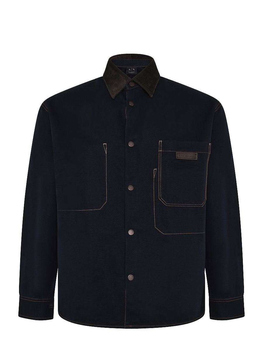 Armani Exchange - SHIRT - Überhemden - deep navy/licorice - 0