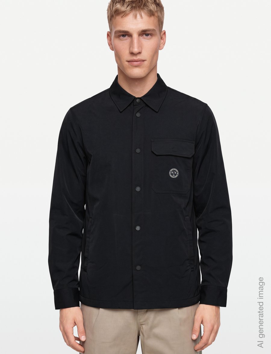 Armani Exchange - SHIRT - casual skjorter - black - 3