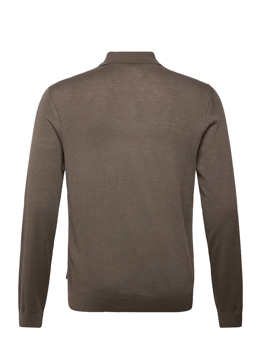 Armani Exchange - KNIT POLO - långärmade stickade pikétröjor - falcon - 1
