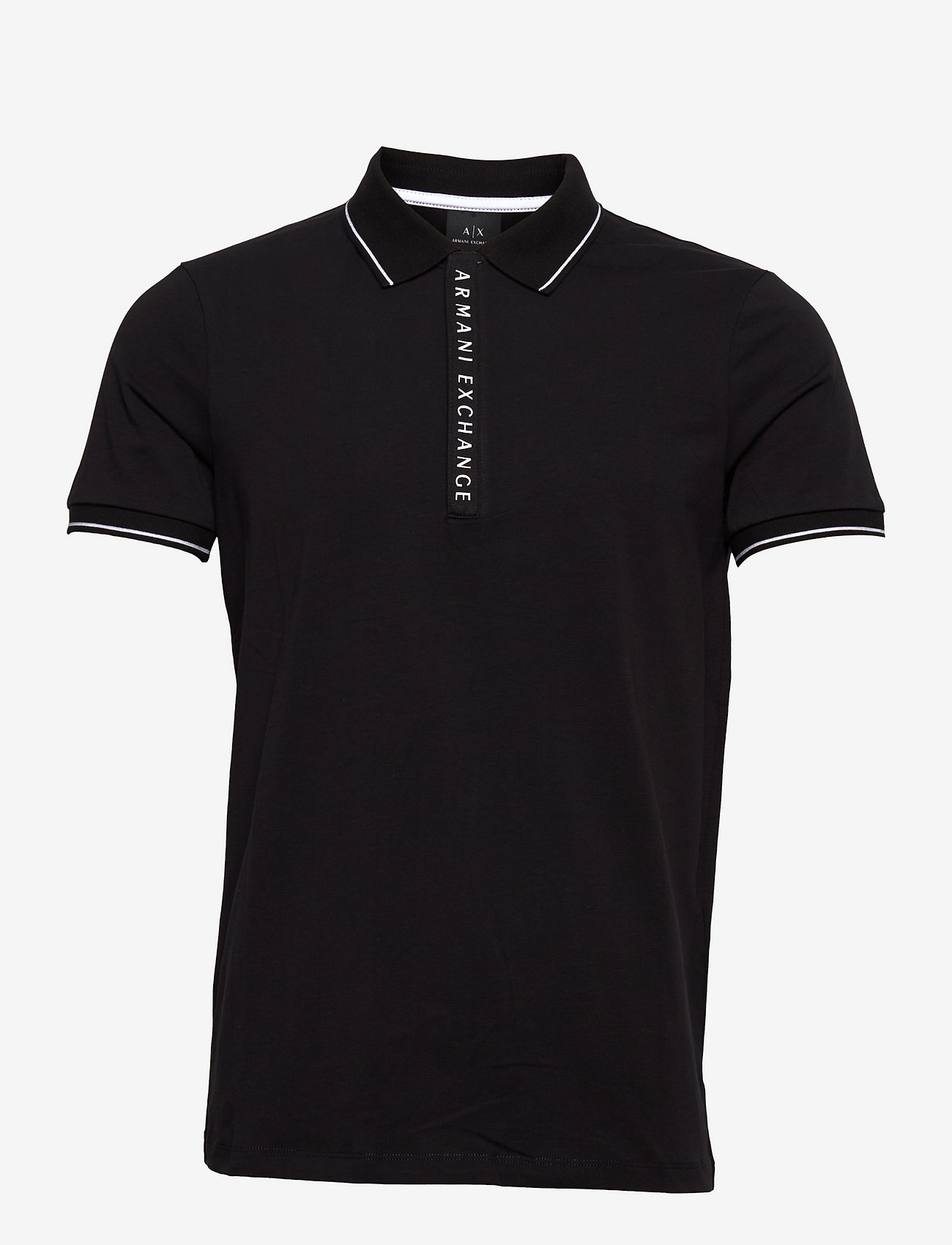 Armani Exchange - POLO - polo marškinėliai trumpomis rankovėmis - black - 0