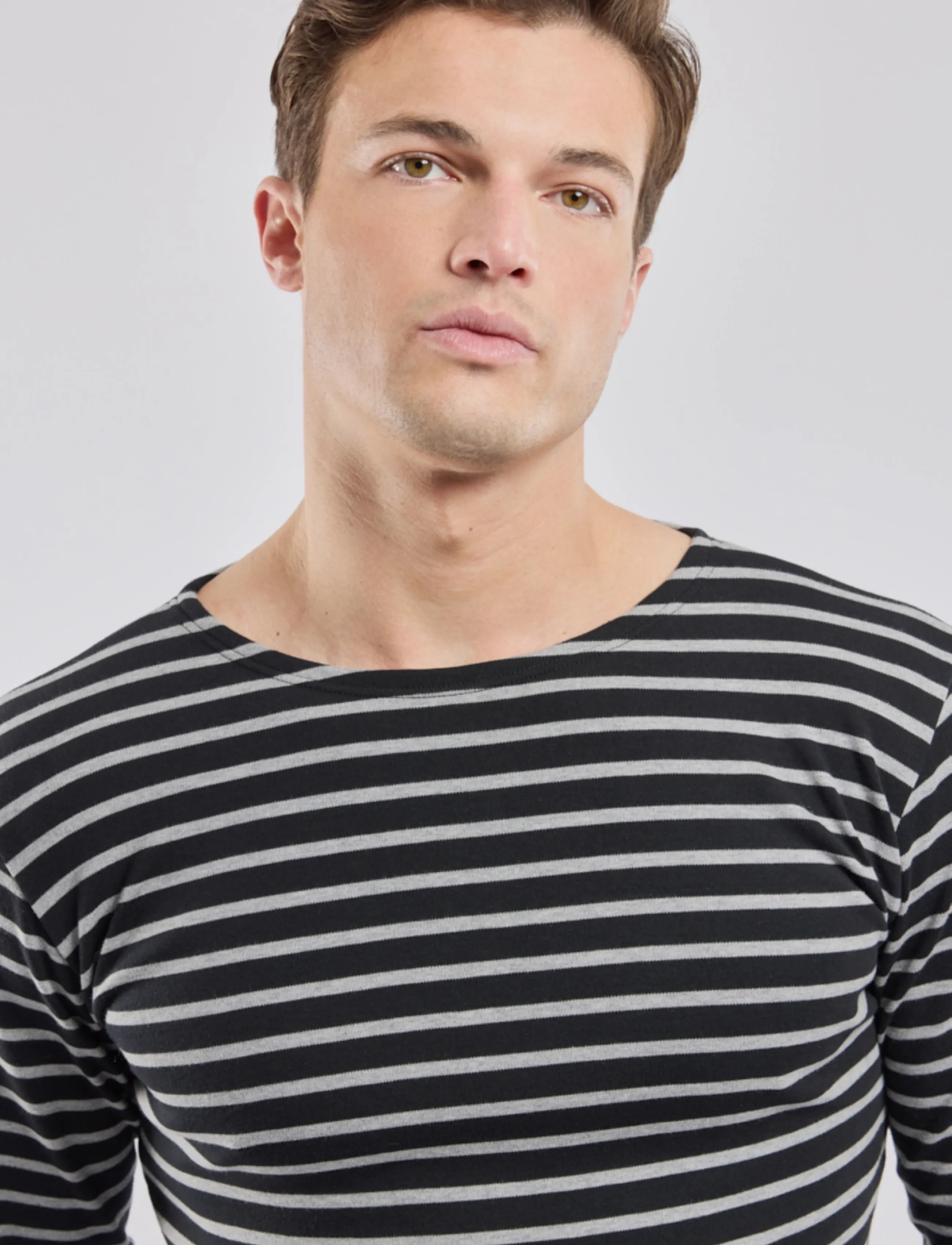 Armor Lux - Striped Breton Shirt Héritage - pikkade varrukatega t-särgid - black/grey - 4