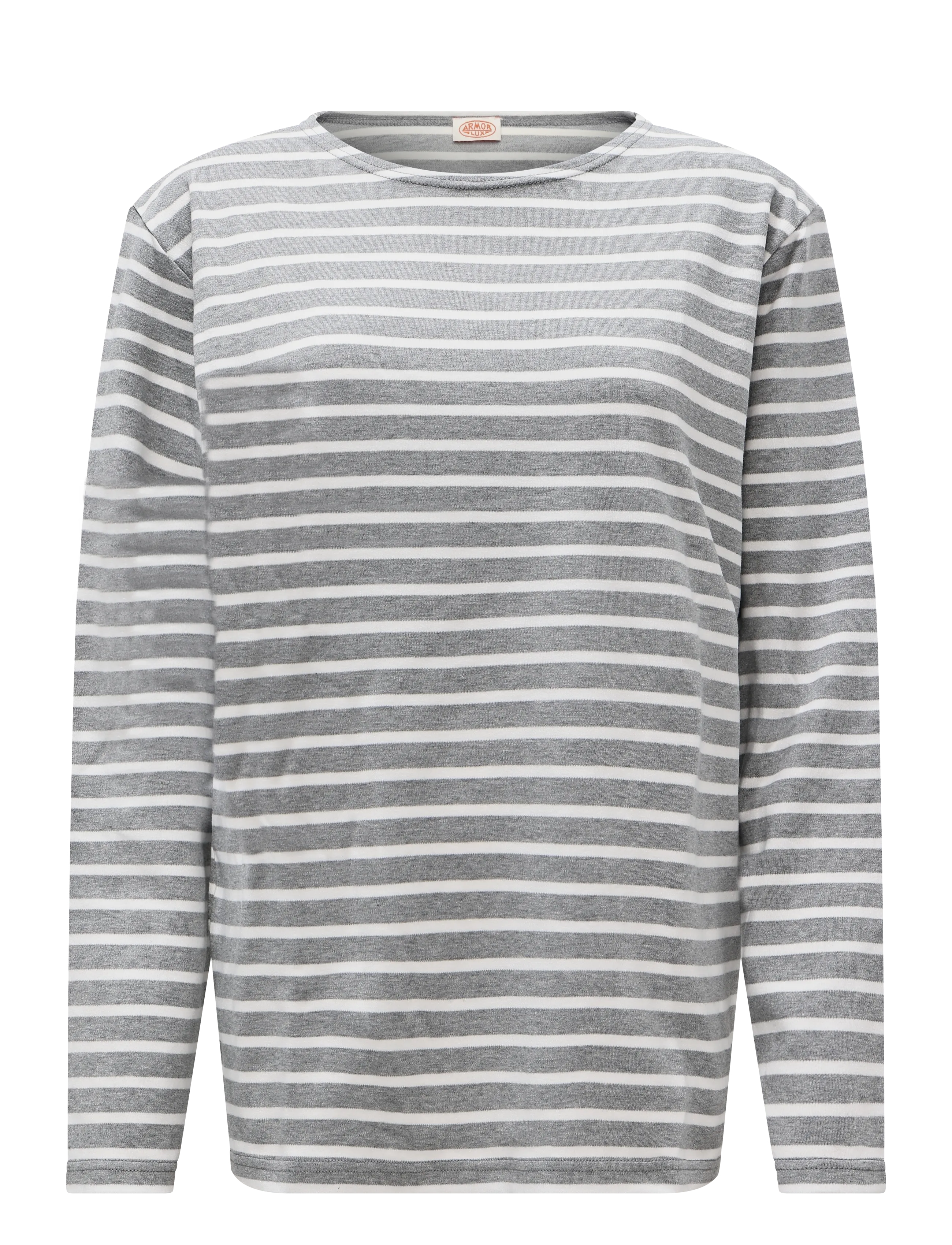 Armor Lux - Striped Breton Shirt Héritage - langärmelig - grey / milk - 1