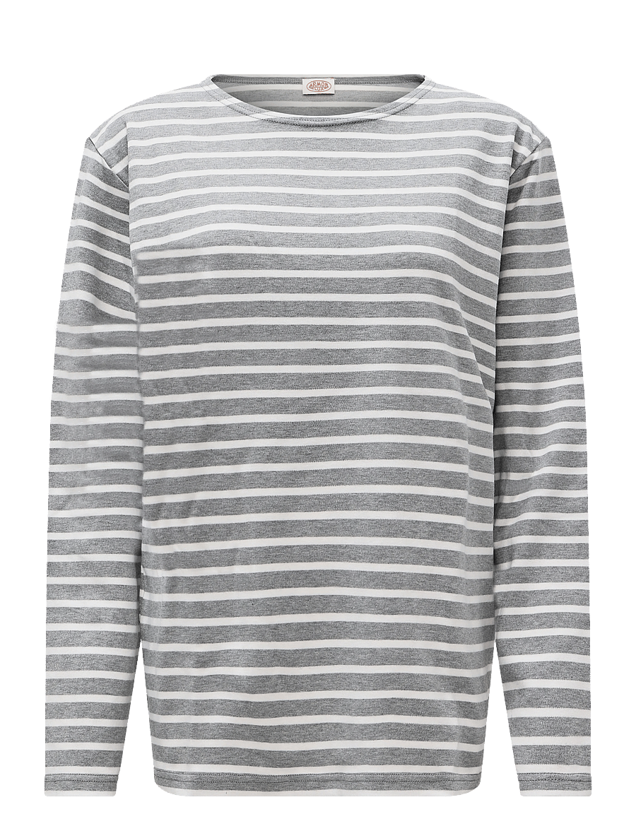 Armor Lux - Striped Breton Shirt Héritage - pikkade varrukatega t-särgid - grey / milk - 1