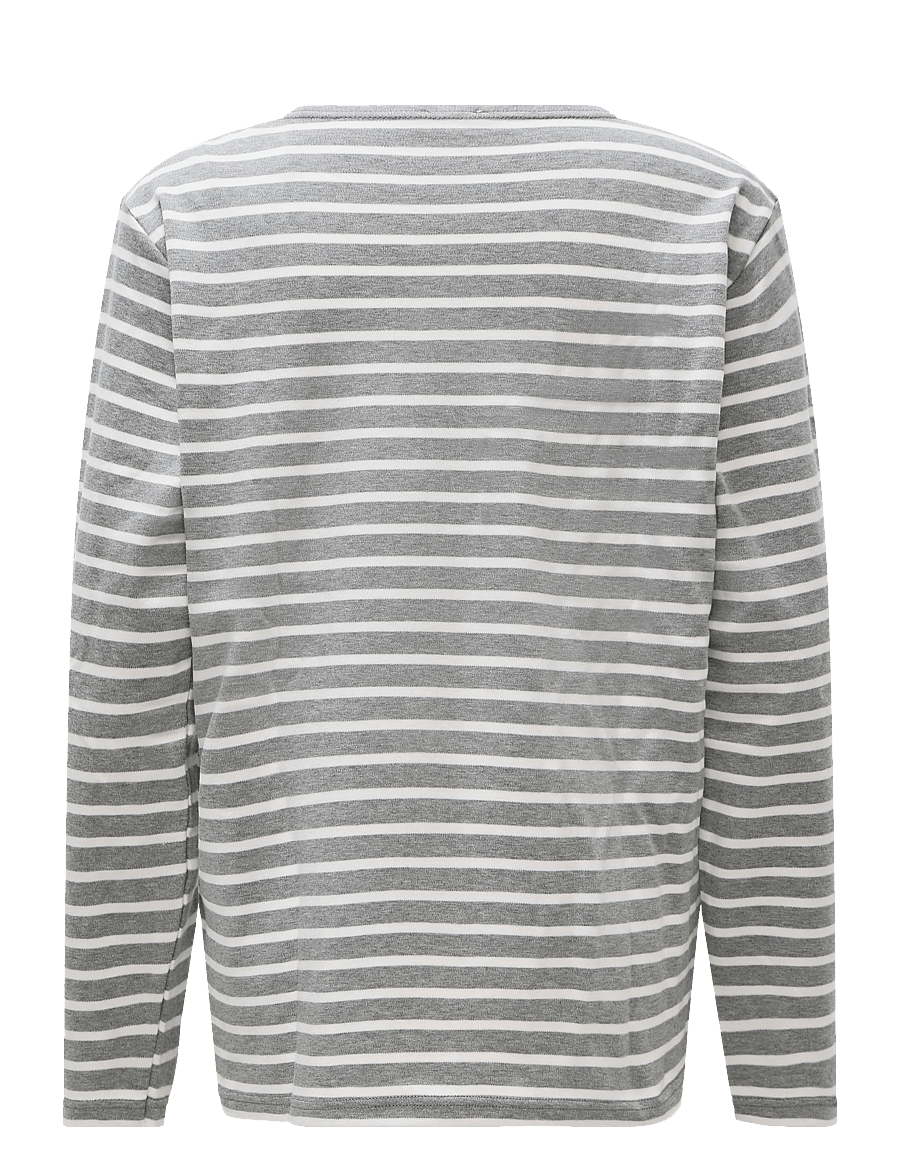 Armor Lux - Striped Breton Shirt Héritage - pikkade varrukatega t-särgid - grey / milk - 2