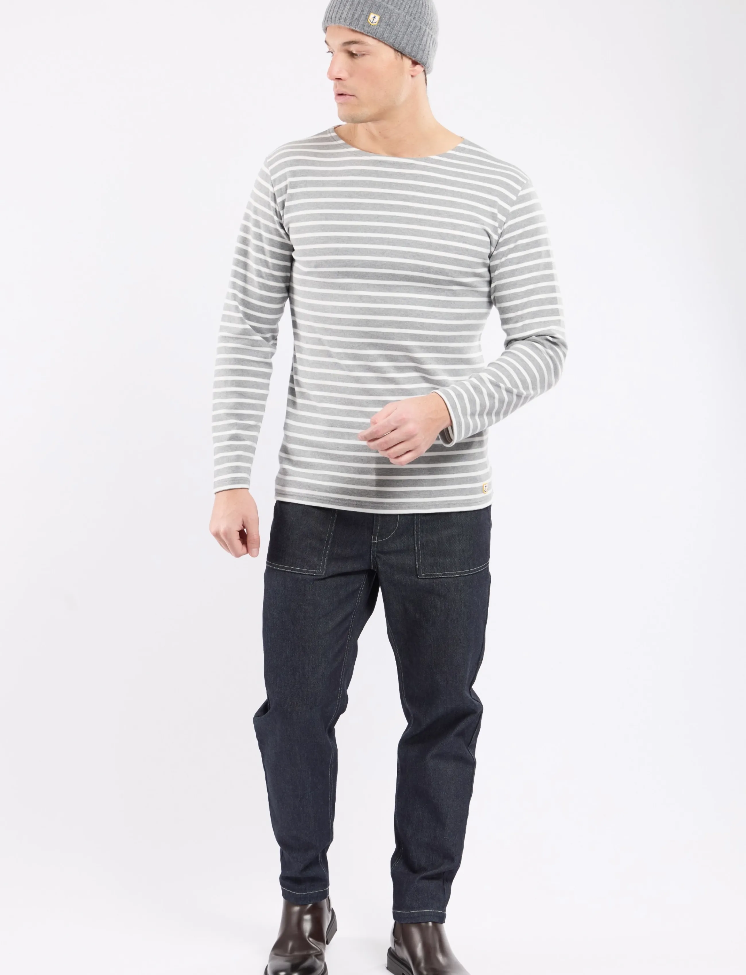 Armor Lux - Striped Breton Shirt Héritage - langärmelig - grey / milk - 3