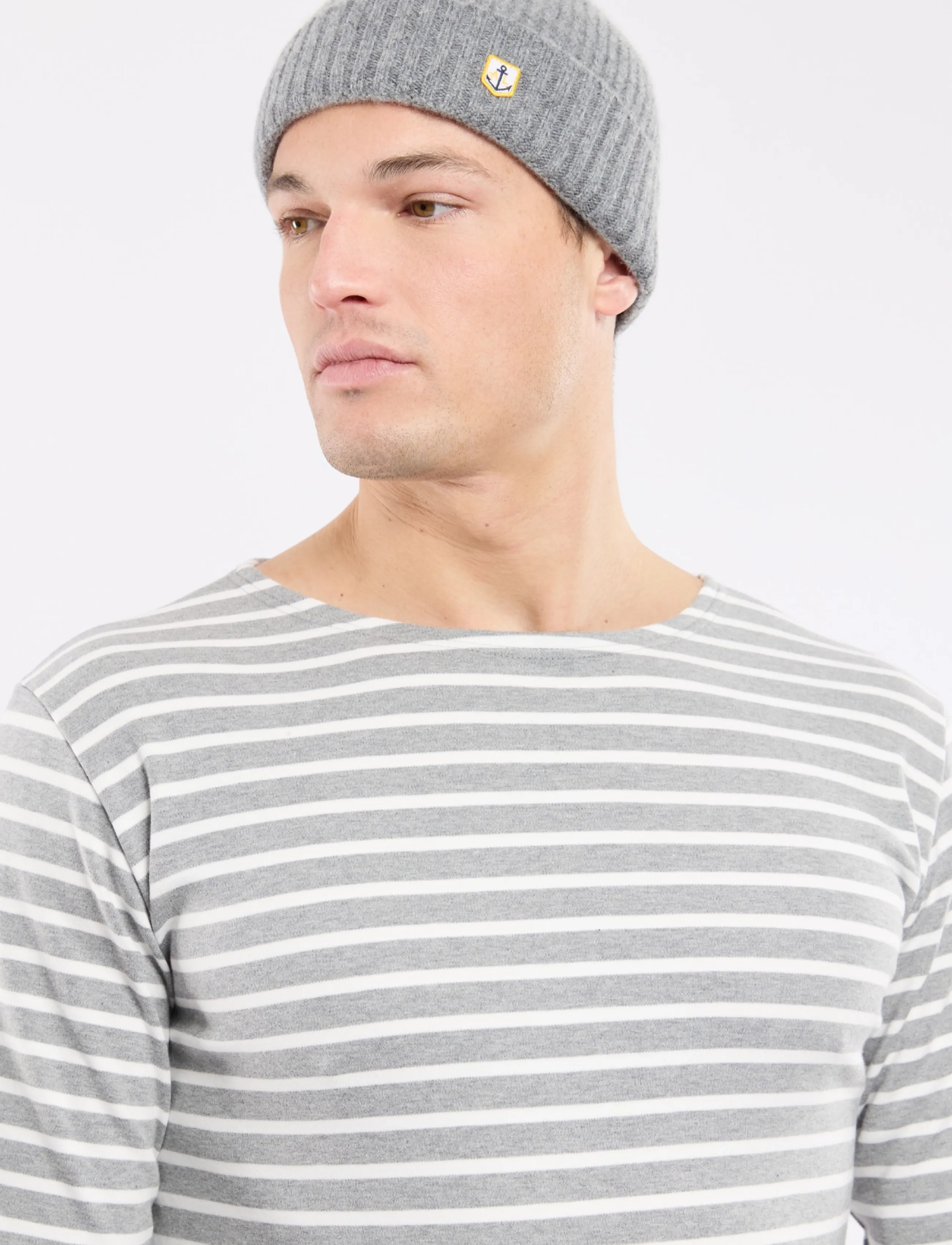 Armor Lux - Striped Breton Shirt Héritage - langärmelig - grey / milk - 4
